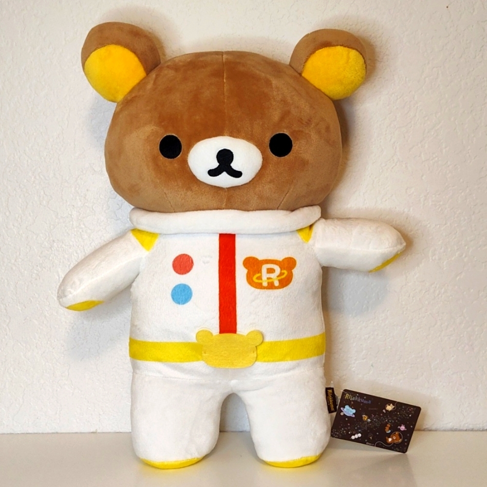 GS9078 Rilakkuma In White Space Suit Plush Bear 16 IN